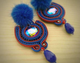 Soutche Blue Berry Earrings