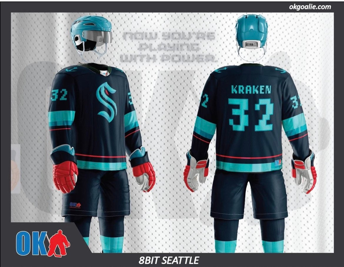 Seattle Kraken Hockey Jersey - TronX DJ300 Replica Gamewear Navy / SR Large
