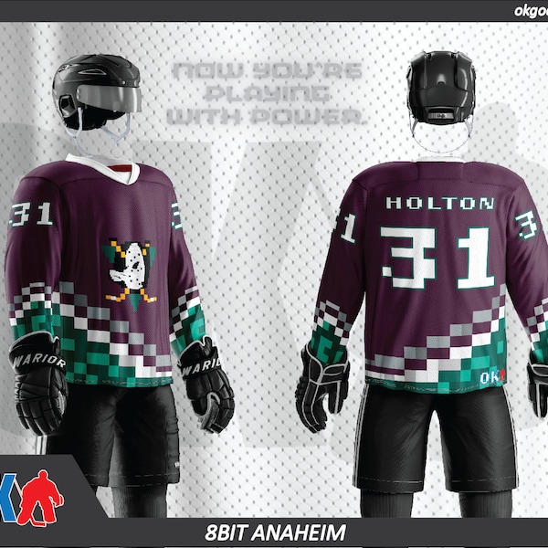 8bit Anaheim Hockey Jersey