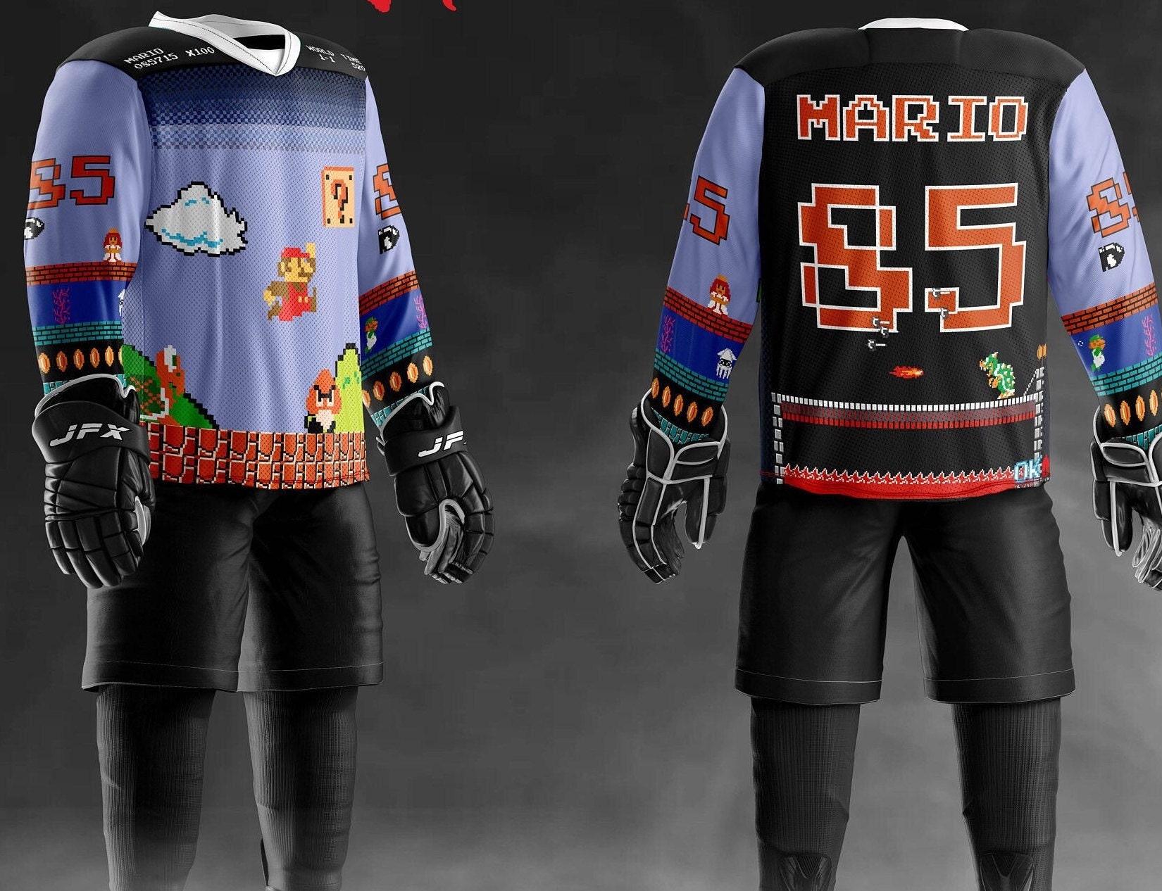 8bit Arcade Classic Jersey Mario - Etsy