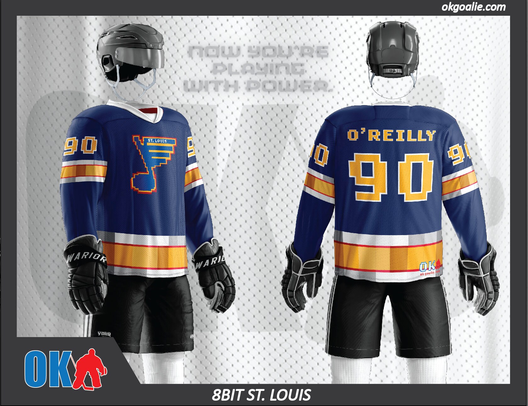 NHL Mix Retro Jersey St. Louis Blues Style Custom Personalized