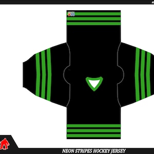 Neon Stripes Custom Hockey Jersey