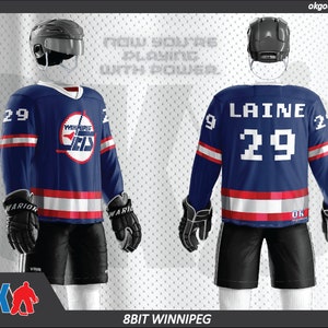 Cole Perfetti Winnipeg Jets Signed Blue Heritage Adidas Jersey