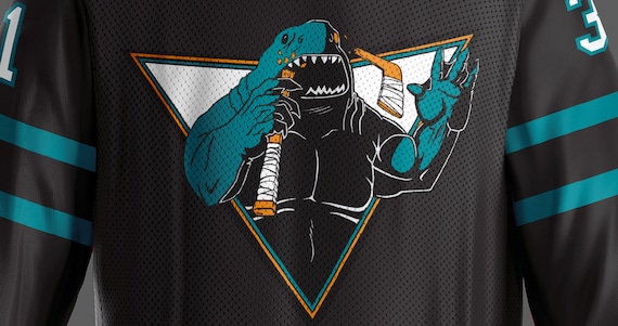 King Shark Ice Hockey Jersey - Etsy