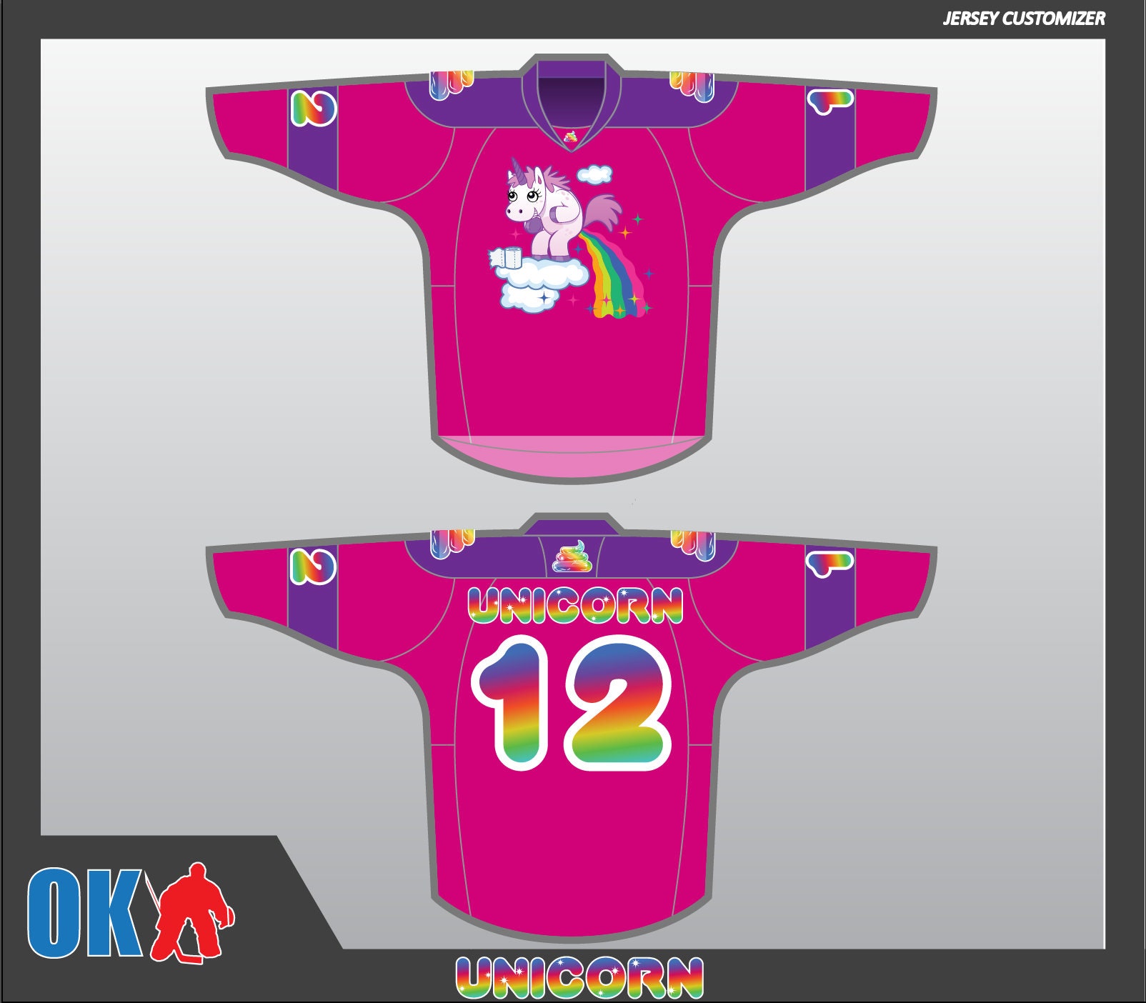 rainbow hockey jersey