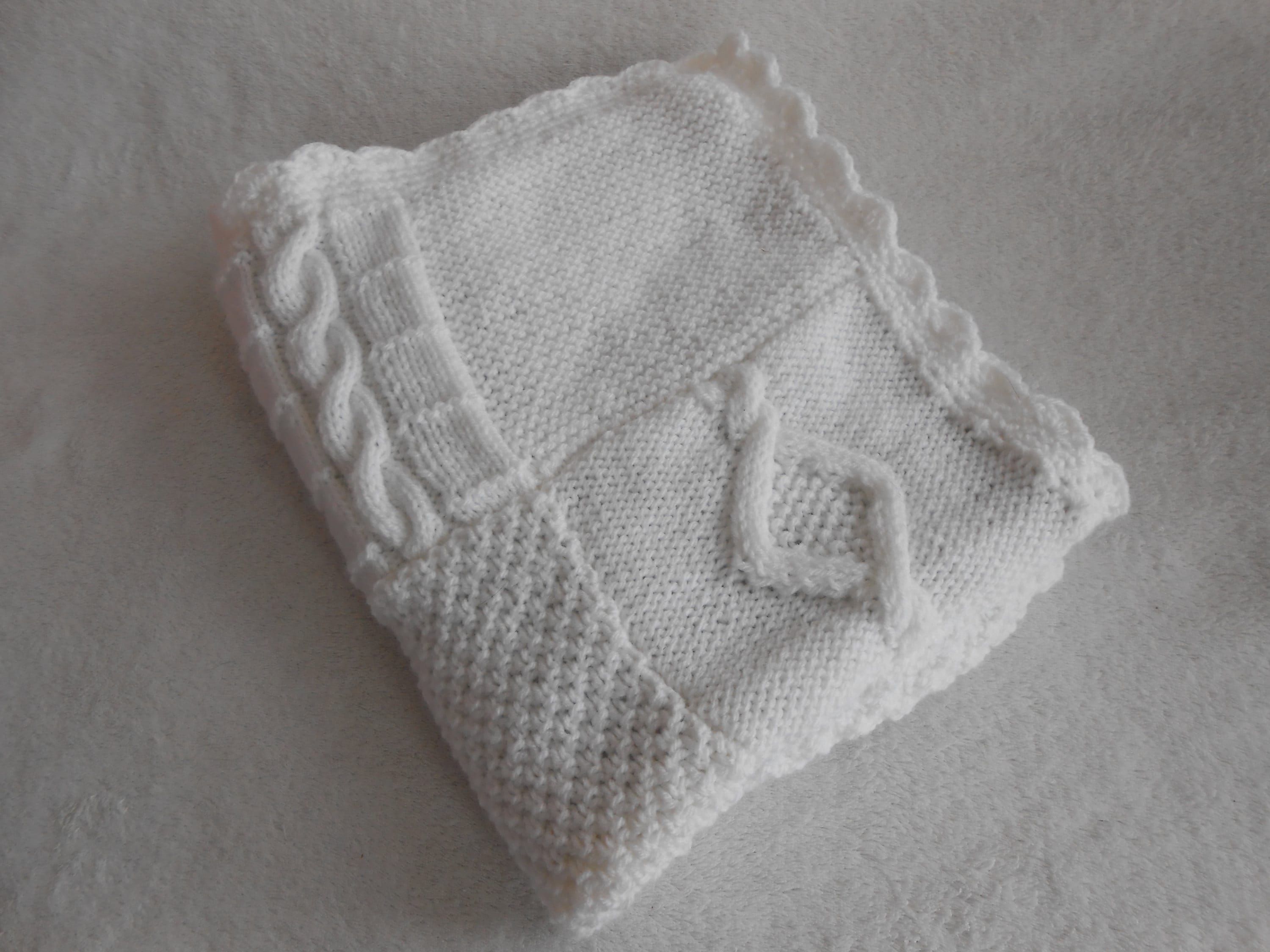 Couverture Bébé Blanche Doublée Polaire