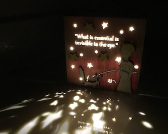 The Little Prince Night light / Wood box night light / light box