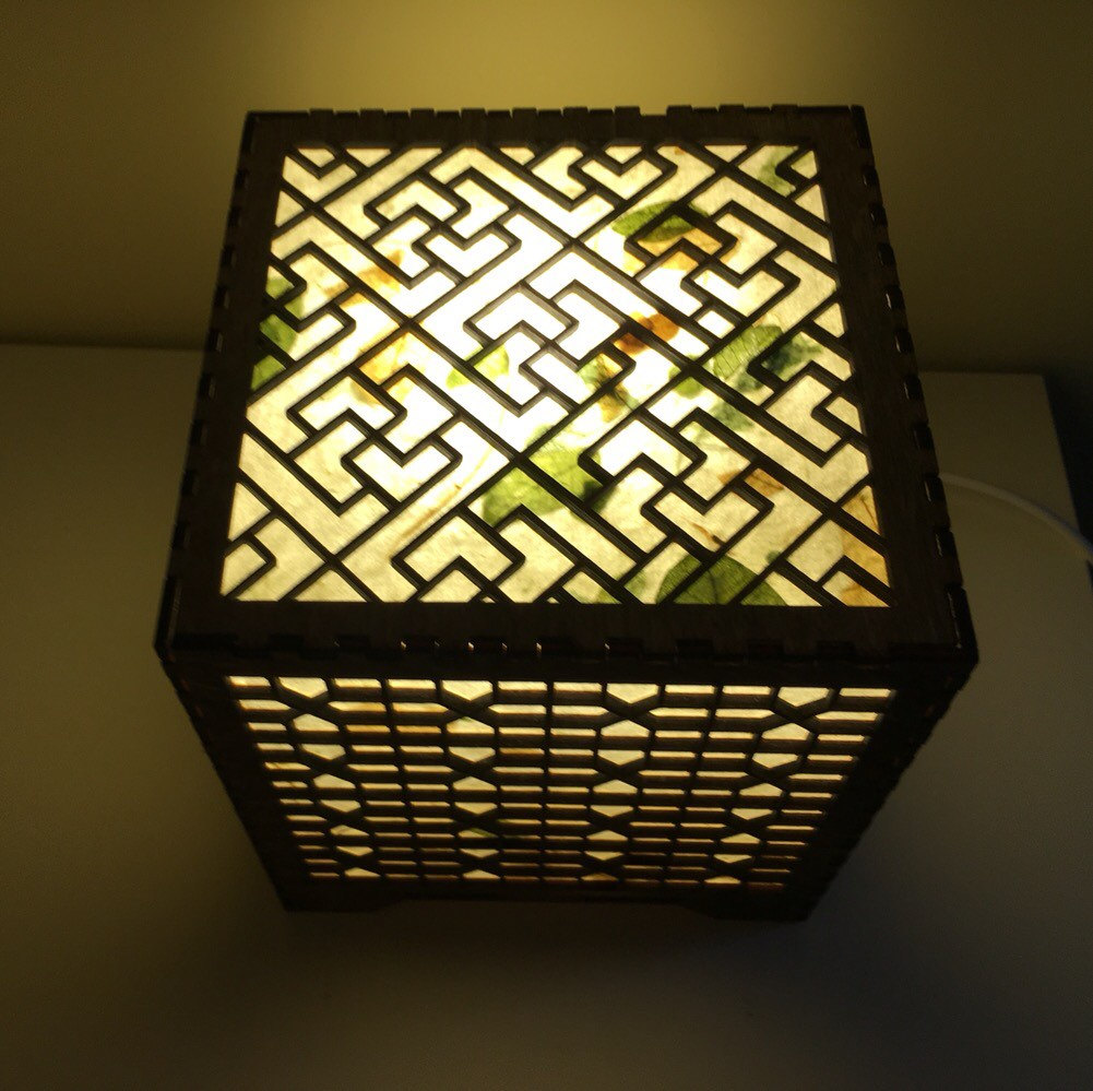  Korean traditional pattern wooden light/Wood lamp