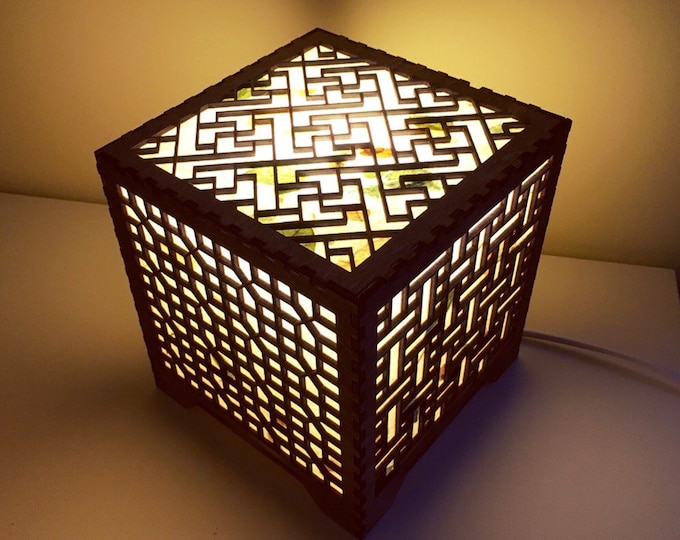 Korean traditional pattern wooden light / Wood lamp