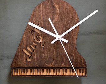 Piano clock / Music Wall Clock / Wood clock / g.arts / garts