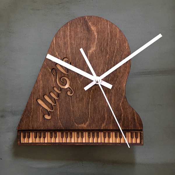 Piano clock / Music Wall Clock / Wood clock / g.arts / garts