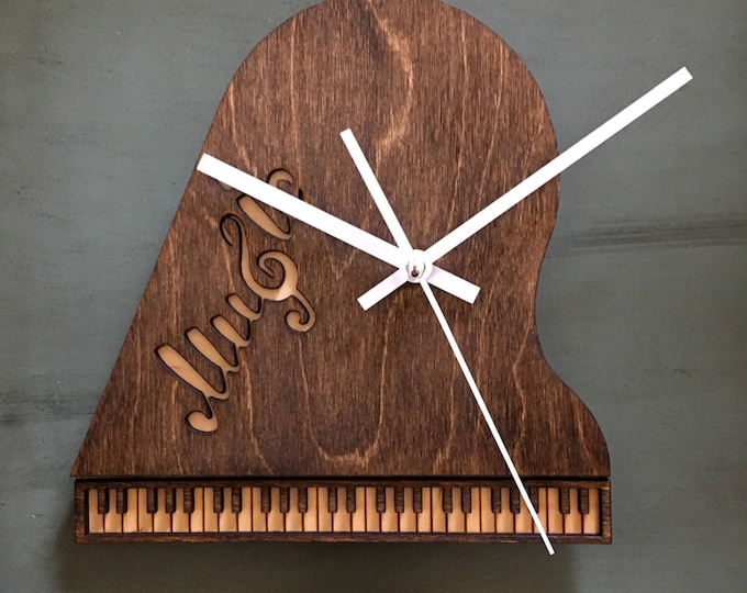 Piano clock / Music Wall Clock / Wood clock / g.arts / garts