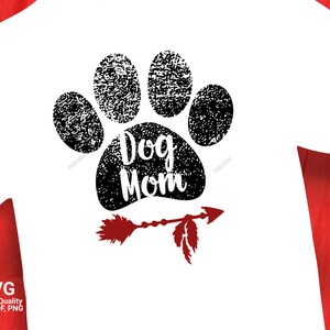 Archivo SVG, Perro Mamá Piel Mamá Regalo Nueva Mascota Mamá Cachorro Cachorro mano pata impresión sello tribal PDF Descarga digital instantánea Envío gratis