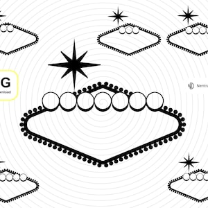 Per le mamme, segno di Las Vegas vuoto bianco e nero SVG Mr & Mrs fidanzamento matrimonio monogramma vettoriale clipart clipart png download istantaneo