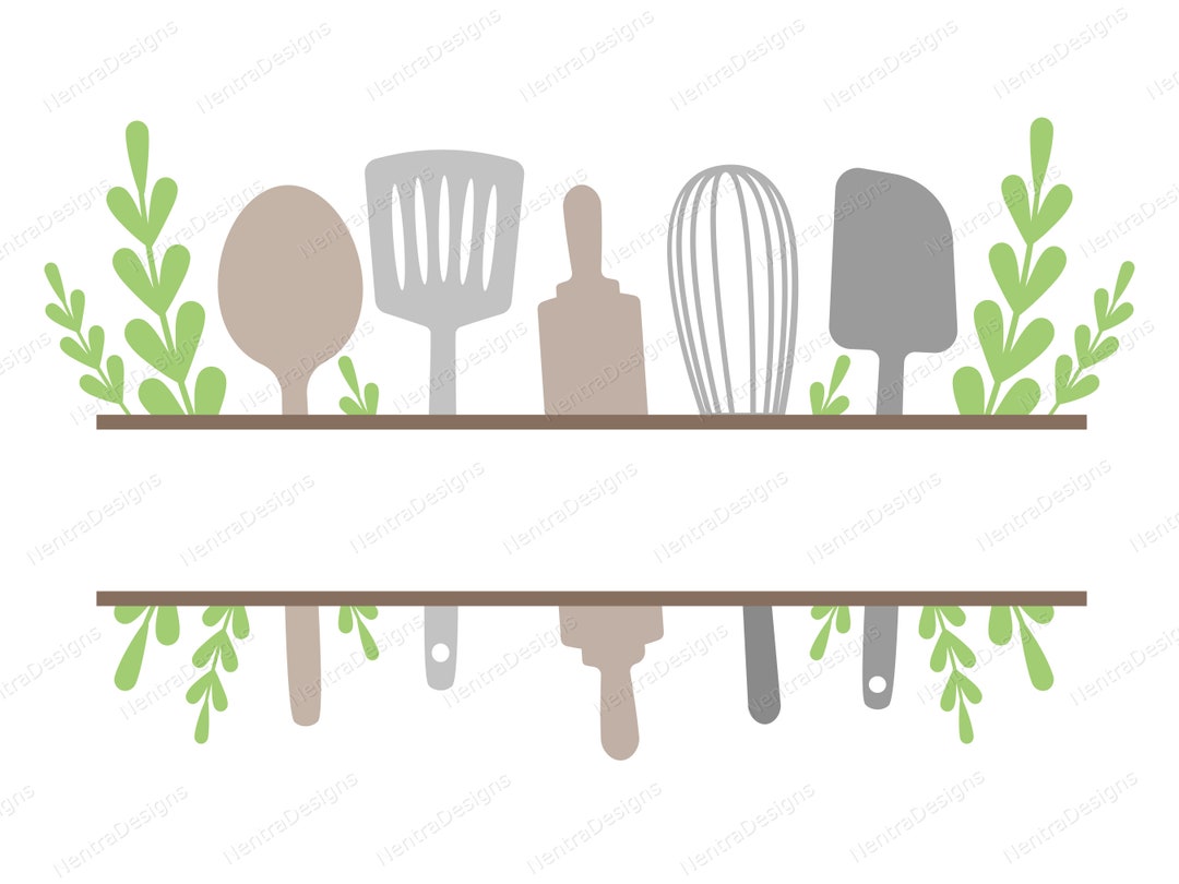 Cooking Split Frame Kitchen Split Frame Light Pastel Colored SVG, Png, Jpeg, Pdf, Dxf ...