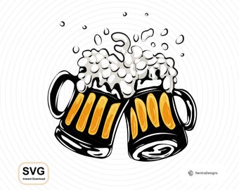 80% off Sale: Two Beer Mugs SVG Toast Bottoms Up Clinking - Etsy Ireland