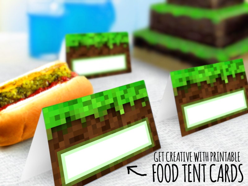 Blank Food Tent Cards + Labels
