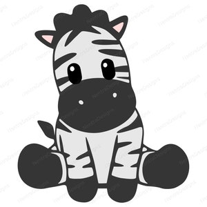 Puede incluir: Una ilustración de dibujos animados de una cebra en blanco y negro sentada con las piernas cruzadas. La cebra tiene una melena negra y una nariz rosa.