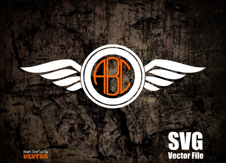Download Wings 80 Off Sale Font Monogram Svg Angel Eagle Bird Feather Frame Circle Border Clipart Png Vector Clip Art Download Commercial License