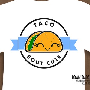 Taco Bout mignon garçon SVG bleu bébé douche cadeau tout-petit monogramme cercle fer sur T-Shirt nouveau-né un pdf dxf png téléchargement immédiat