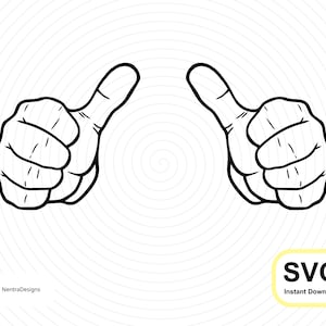 Thumbs Up SVG, Hands Pointing At Me, Myself and I with my Thumbs, Iron On Shirt Design, Instant Download Vector Cut File
