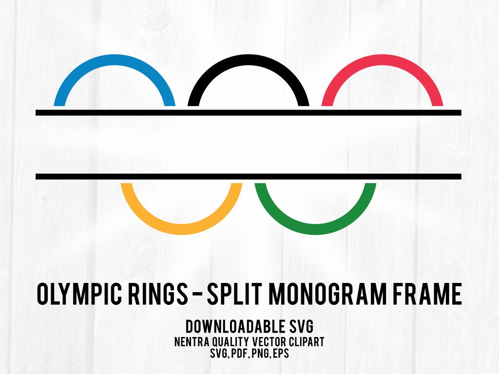 80 off sale for moms olympic rings logo split monogram frame etsy