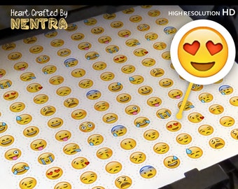 Emoji Planner Party Stickers Instant Download. Print Smiley DIY Adhesive Paper Printable PNG Tasks Emoji like iPhone/Facebook