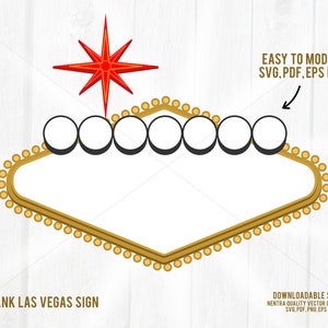 Las Vegas Schild Rohling SVG Mr. & Mrs. Verlobung Hochzeit Monogramm Clipart png pdf dxf. Download für Mac + PC, Kommerzielle Lizenz