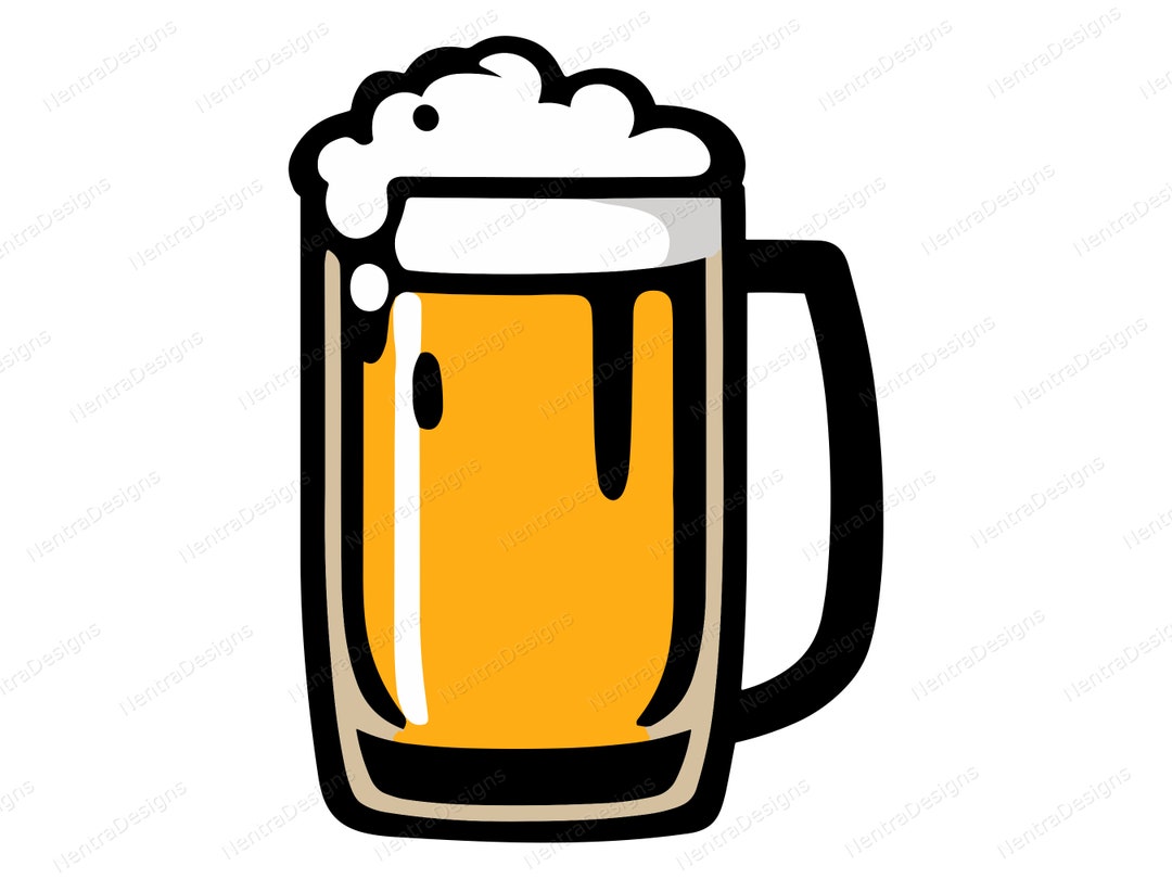 Beer Mug Bottoms up Foaming Bubbly Ale SVG, Png, Jpeg, Pdf, Dxf ...