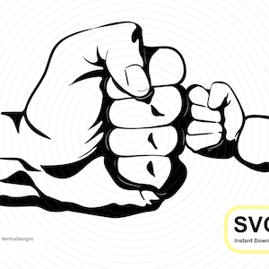 Fist Bump SVG, Baby Hände, beste Freunde für das Leben, Vater Mutter, Junge Mädchen, Sohn Tochter, sofortiger digitaler Download, Vektordatei