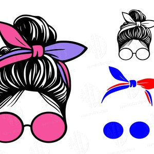 Momlife SVG, Messy Bun Hairy png, jpeg, pdf, dxf, natychmiastowe pobieranie, wektor do druku, cyfrowy Cricut i sylwetka