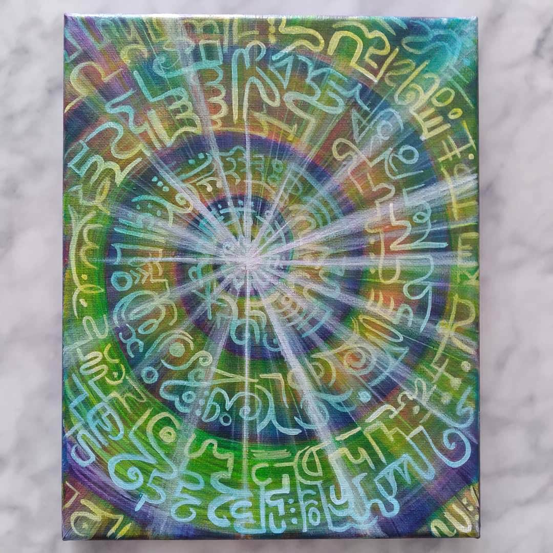Light Language Spiral Original Painting Etsy