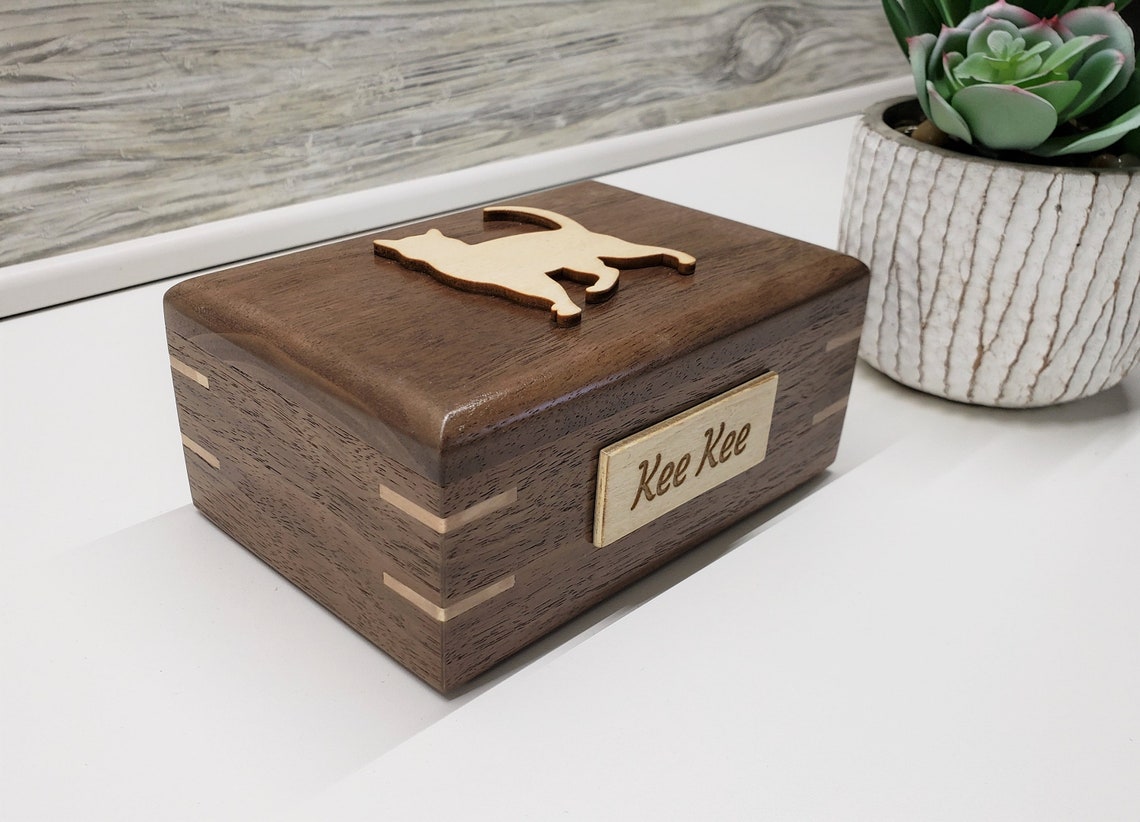 Pet Cremation UrnPet Cremation Box Maple Wood Paw Print Etsy