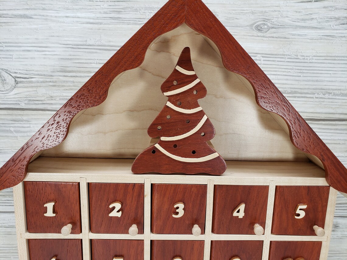 Christmas Advent Calendar Wood Advent Calendar Advent Etsy