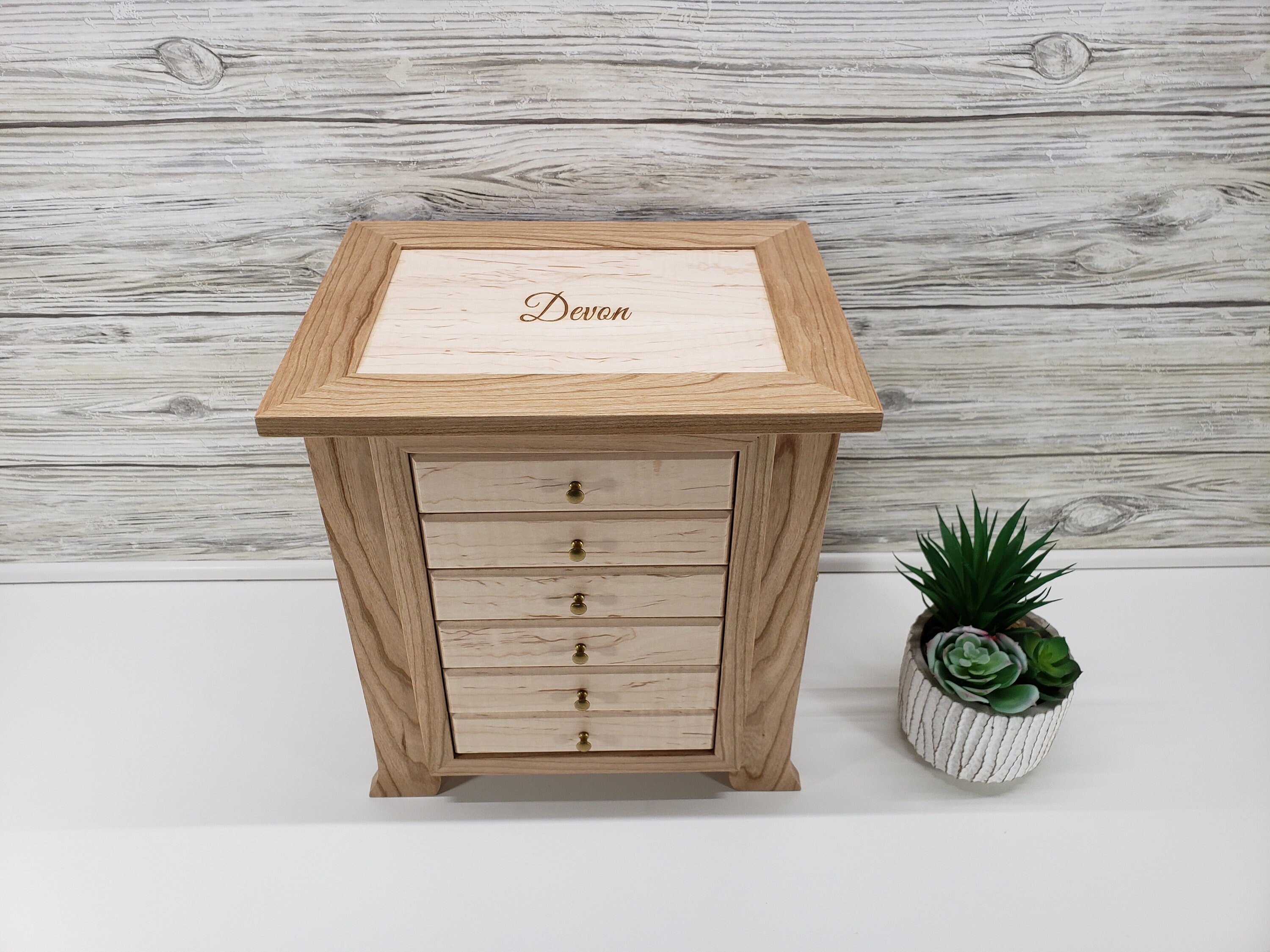 8Drawer Jewelry Box with Arched Legs Necklace holder with 8 Etsy