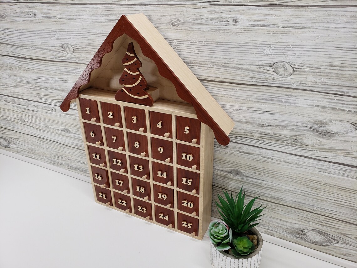 Christmas Advent Calendar Wood Advent Calendar Advent Etsy