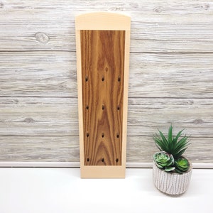 Wall Mount Darts Holder for 12 darts, Darts Rack for Games Room, Gift for Men, Rec Room Decor, 12 Dart Wall Storage Caddy Rst Ash with Maple