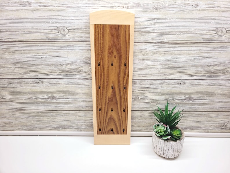 Wall Mount Darts Holder for 12 darts, Darts Rack for Games Room, Gift for Men, Rec Room Decor, 12 Dart Wall Storage Caddy Rst Ash with Maple