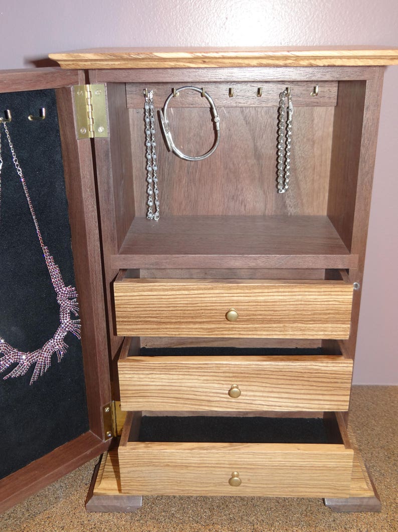 Tall Jewelry Box with Front Door Jewelry Storage for Etsy