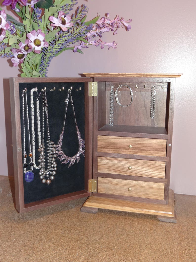 Tall Jewelry Box with Front Door Jewelry Storage for Etsy