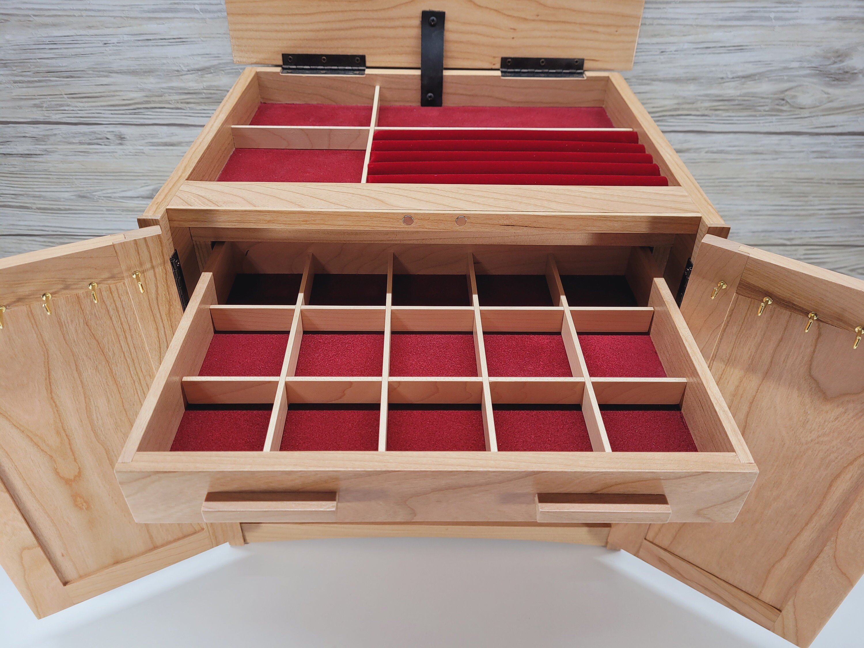 Mission Style Jewelry Box 6Drawer Jewelry Box with Front Etsy