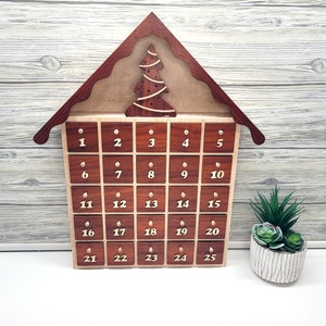 Christmas Advent Calendar Wood Advent Calendar Advent - Etsy