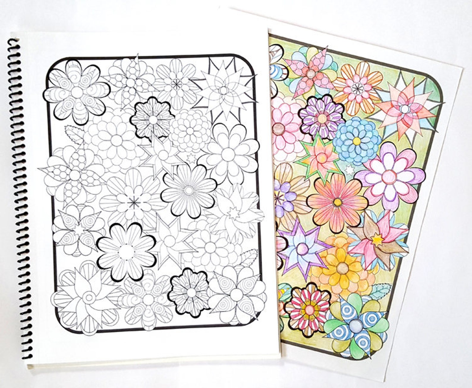 Spiral Bound Eclectic Coloring Book for Everyone, Adults and Kids 32