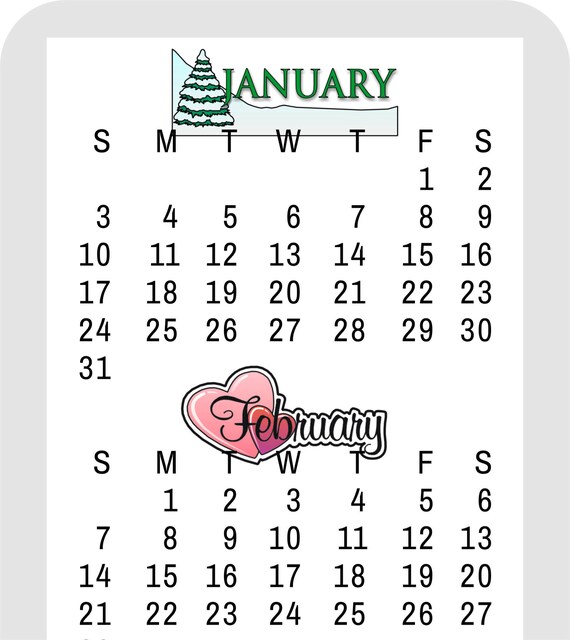 bookmark calendar 2021 2021 Calendar Bookmark Laminated To Last All Year Without Etsy bookmark calendar 2021