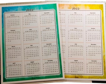 week number calendar etsy
