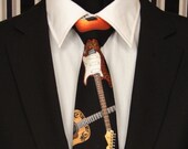 Guitar Necktie, Guitar Tie, Mens Necktie, Mens Tie, Music Necktie, Music Tie, Black, Wedding, Father, Dad, Gift, Fathers Day, Christmas, Tie