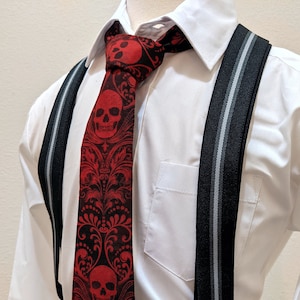 Childs Red Skull Necktie – Boys 2.5 x 48in Tie