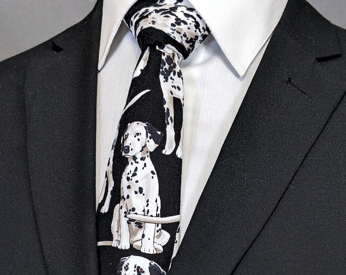 Dalmatian Necktie – Black and White Dalmatian Dog Necktie