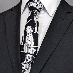 Dalmatian Necktie – Black and White Dalmatian Dog Necktie