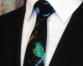 Dragonfly Tie – Mens Necktie with Dragonflies